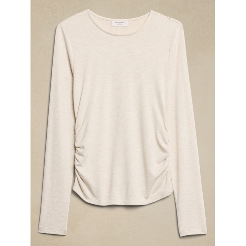 바나나리퍼블릭 Soft Luxe Shirred-Waist Top