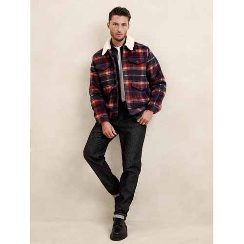 바나나리퍼블릭 Sherpa Plaid Jacket