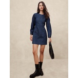 Contoured Denim Mini Dress