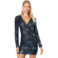 Bardot Sequin Wrap Mini Dress