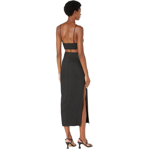  Bardot Cutout Slit Midi