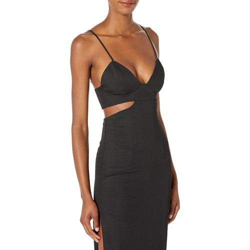  Bardot Cutout Slit Midi