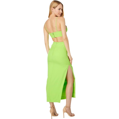  Bardot Cutout Slit Midi