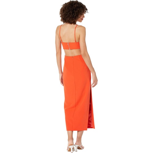  Bardot Cutout Slit Midi