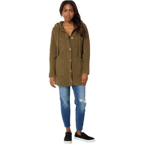  Barefoot Dreams CozyChic Button-Up Hooded Sweater