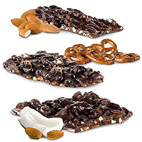  barkTHINS Almond, Pretzel, Coconut with Almonds Snacking Chocolate, Easter, 4.7 oz Bags (3 Count)