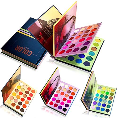  Beauty Glazed Makeup Palette Combination with 3 Layers All In One Makeup Set High Pigmented 72 Colors Pressed Powder Eyeshadow Color Shades Palette Make Up Eye Shadow