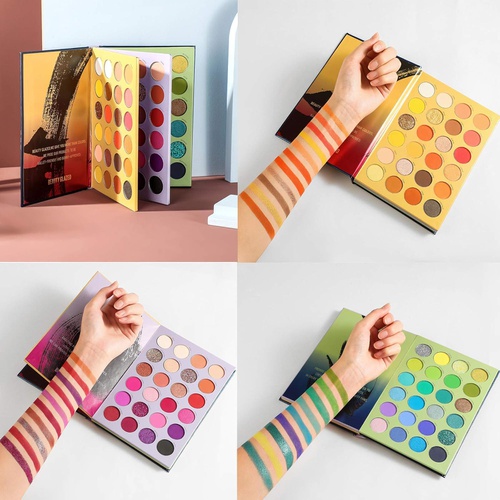  Beauty Glazed Makeup Palette Combination with 3 Layers All In One Makeup Set High Pigmented 72 Colors Pressed Powder Eyeshadow Color Shades Palette Make Up Eye Shadow