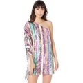 Bebe Printed One Shoulder Dress