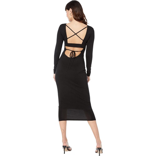  Bebe Midi Dress with Open Back