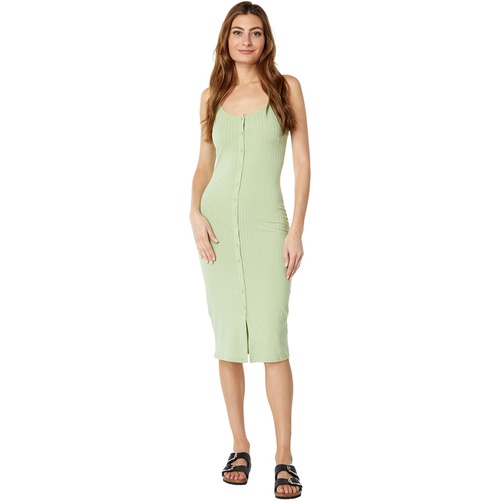  Bebe Button Front Rib Midi Dress