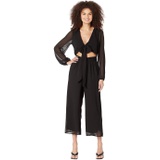 Bebe Tie Front Elastic Waist Jumpsuit