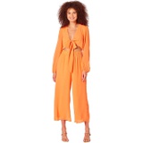 Bebe Tie Front Elastic Waist Jumpsuit