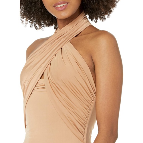  Bebe Cross Front Halter Neck Dress