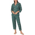 Bedhead PJs Organic Cotton Woven 3u002F4 Sleeve Cropped PJ Set