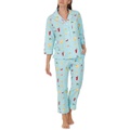 Bedhead PJs Classic Woven 3u002F4 Crop Sleeve Pajama Set