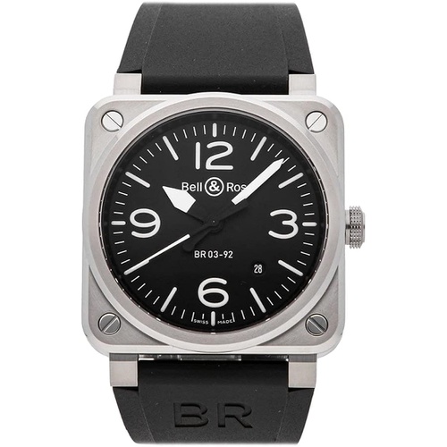  Bell & Ross BR-03 Mechanical(Automatic) Black Dial Watch BR0392-BLC-ST (Pre-Owned)