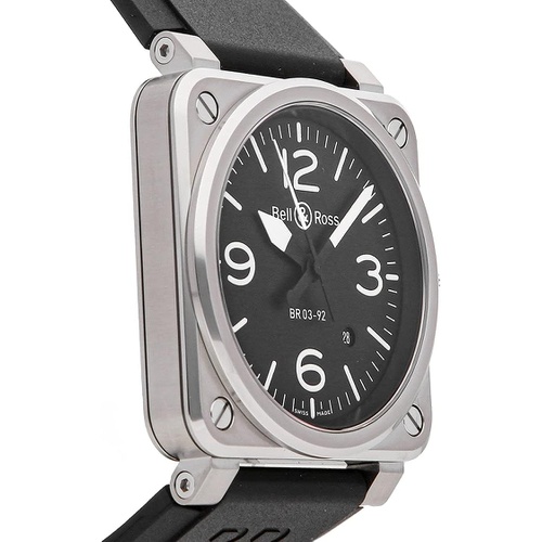 Bell & Ross BR-03 Mechanical(Automatic) Black Dial Watch BR0392-BLC-ST (Pre-Owned)