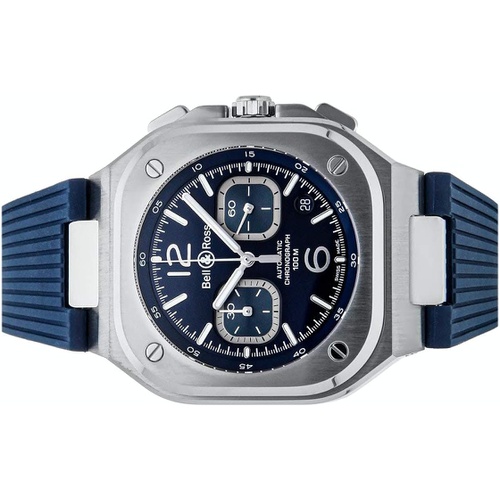  Bell & Ross BR-05 Mechanical(Automatic) Blue Dial Watch BR05C-BU-ST/SRB (Pre-Owned)