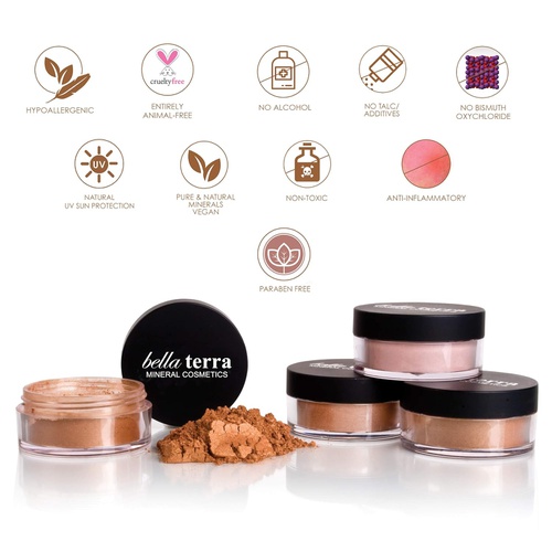  Bellaterra Cosmetics Bella Terra - Mineral Bronzer  Tanning Contour Powder for Face