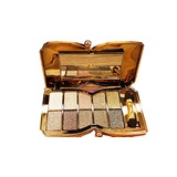 Bernecy Glitter Eyeshadow Palette,10 Colors Sparkle Shimmer Eye Shadow Highly Pigmented Long Lasting Makeup Set Gold (Type 5), Small