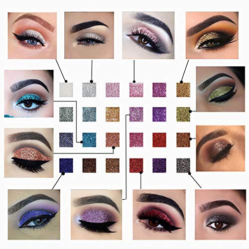  Bernecy Glitter Eyeshadow Palette,10 Colors Sparkle Shimmer Eye Shadow Highly Pigmented Long Lasting Makeup Set Gold (Type 5), Small