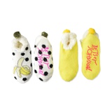 Betsey Johnson Womens 2 Pair Pack Infused Cabin Footie Sock