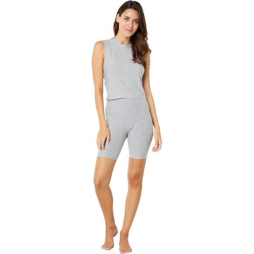  Beyond Yoga Featherweight Spacedye Ruched Down Cropped Tank