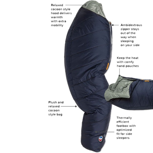  Big Agnes Sidewinder Camp Sleeping Bag: 35F Synthetic - Hike & Camp