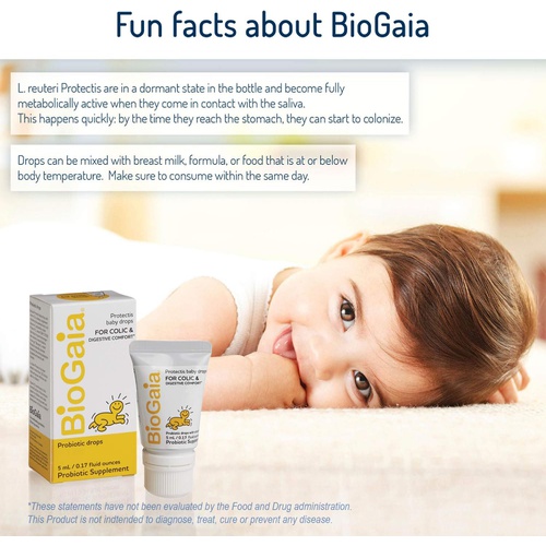  BioGaia Protectis Baby Probiotic Drops Reduces Colic, Gas & Spit-ups Healthy Poops Reduces Crying & Fussing & Promotes Digestive Comfort Newborns, Babies & Infants 0-12 Months 0.17
