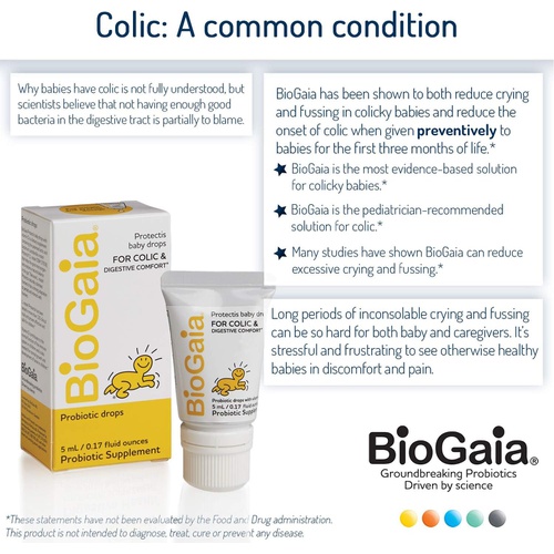  BioGaia Protectis Baby Probiotic Drops Reduces Colic, Gas & Spit-ups Healthy Poops Reduces Crying & Fussing & Promotes Digestive Comfort Newborns, Babies & Infants 0-12 Months 0.17