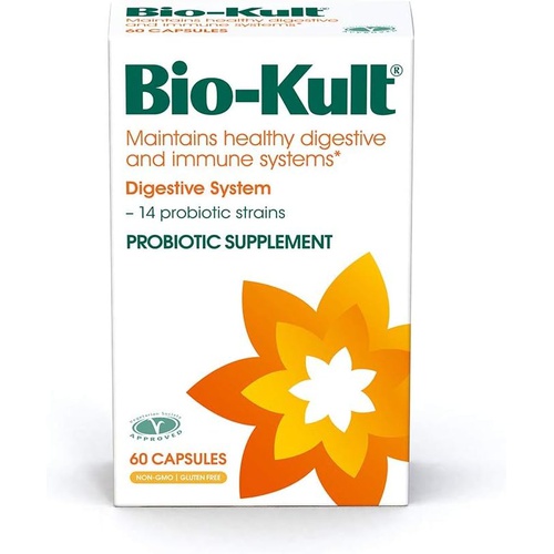  Bio-Kult Advanced Probiotics -14 Strains, Probiotic Supplement for Adults, Lactobacillus Acidophilus, No Need for Refrigeration, Non-GMO, Gluten Free -Capsules,120 Count (Pack of 1