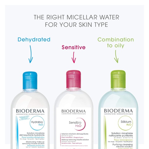  Bioderma - Sensibio H2O - Micellar Water - Cleansing and Make-Up Removing - Refreshing feeling - for Sensitive Skin