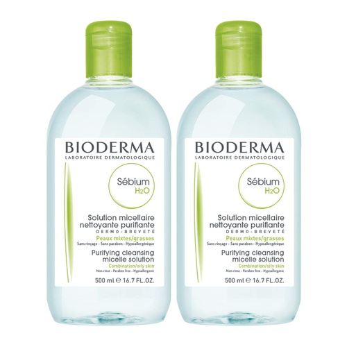  Bioderma - Sebium H2O - Micellar Water - Cleansing and Make-Up Removing - for Combination to Oily Skin