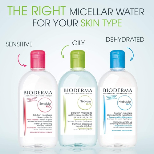  Bioderma - Sebium H2O - Micellar Water - Cleansing and Make-Up Removing - for Combination to Oily Skin