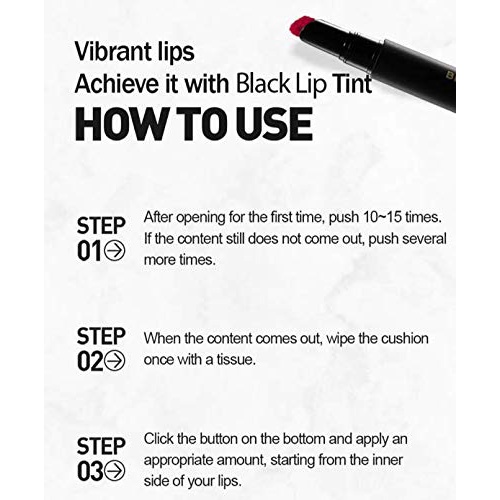 BLACK MONSTER Lip Tint, Long Lasting Natural Tinted Lip Gloss Color for Men & Women