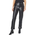 Blank NYC The Baxter Leather Straight Leg Pants in Nowhere Road