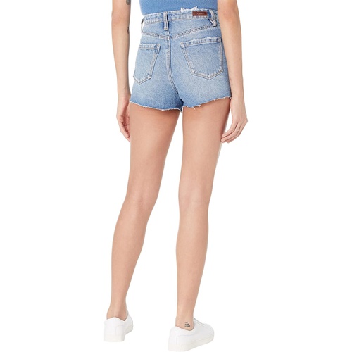  Blank NYC Reeve High-Rise Denim Cutoffs Medium Wash Shorts in Blue