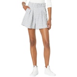 Blank NYC Searsucker Gingham Belted Shorts