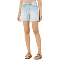 Blank NYC Warren Denim Shorts with Raw Hem and Distressed Detail in Mirroru002FMirror Wash