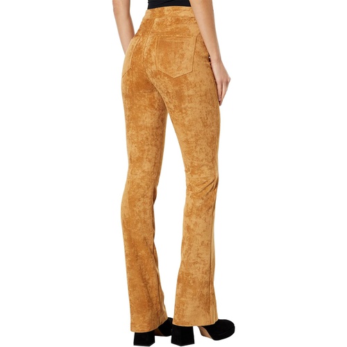  Blank NYC Faux Suede Patch Pocket Mini Bootcut Pants in Toasted Caramel