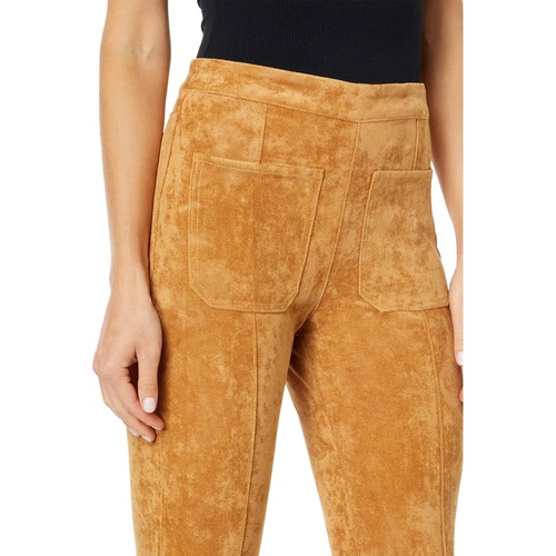  Blank NYC Faux Suede Patch Pocket Mini Bootcut Pants in Toasted Caramel