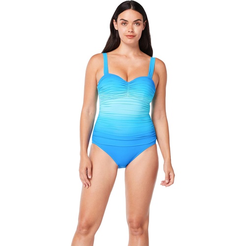  Bleu Rod Beattie Coast To Coast Shirred Front Bandeau One-Piece