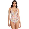 Bleu Rod Beattie Flower Hour Cross-Back One-Piece