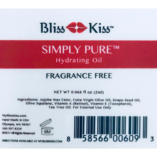  Bliss Kiss Fragrance Free Starter Kit | Simply Pure Cuticle & Nail Oil | 1 pack includes 4 pens (2ml each) ST-FREE