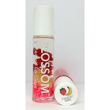 Blossom - Scented Lip Gloss with Real Flowers - Pick Any Flavor (Strawberry Banana 0.2 fl.oz)