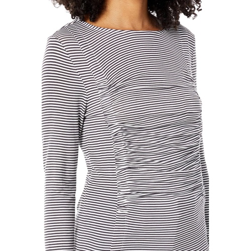  Bobeau Long Sleeve Rouched Top