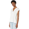 Bobeau Dolman Sleeve Pleat Front Top