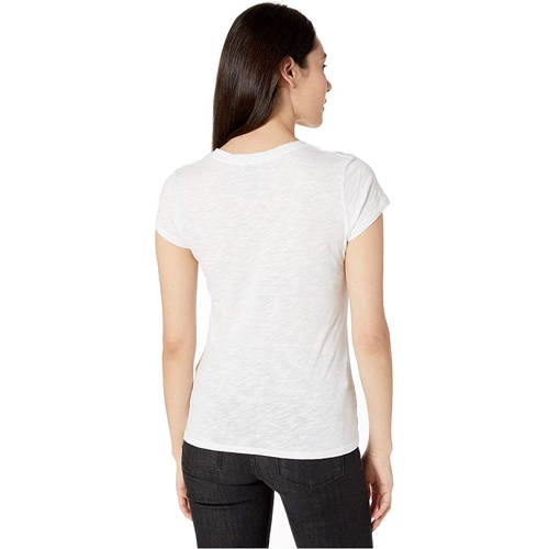  Bobi Los Angeles Fitted V-Neck Tee in Slubbed Jersey