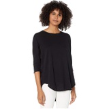 Bobi Los Angeles 3/4 Sleeve Drop Shoulder Top in Lightweight Jersey